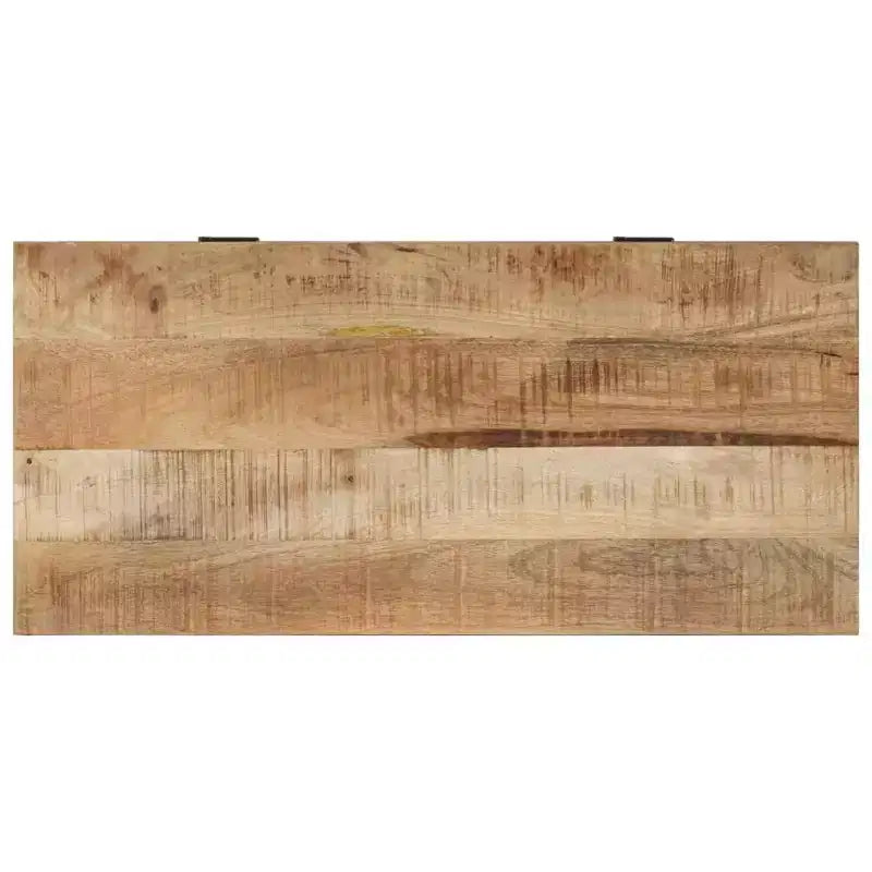 Banc de rangement à chaussures 1 place en bois de manguier massif marron