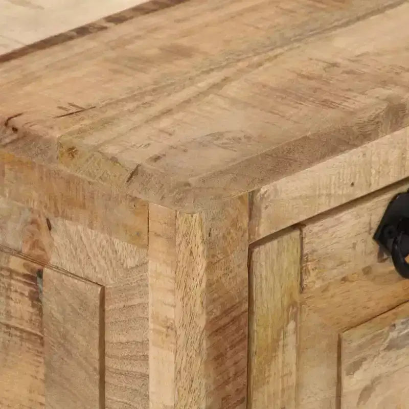 Banc de rangement à chaussures 1 place en bois de manguier massif marron