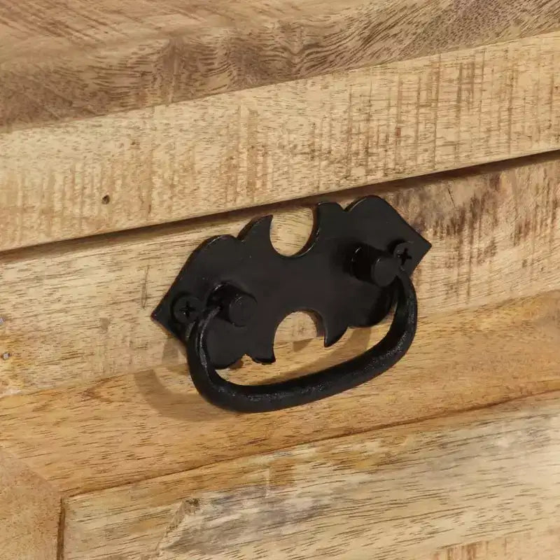 Banc de rangement à chaussures 1 place en bois de manguier massif marron