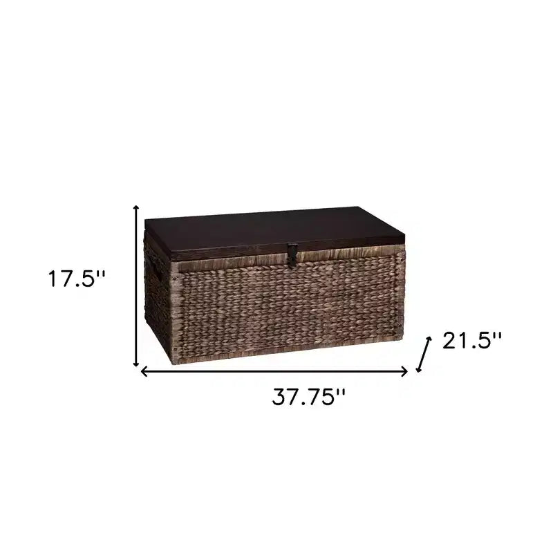 Table basse rectangulaire en osier marron, 1 pièce
