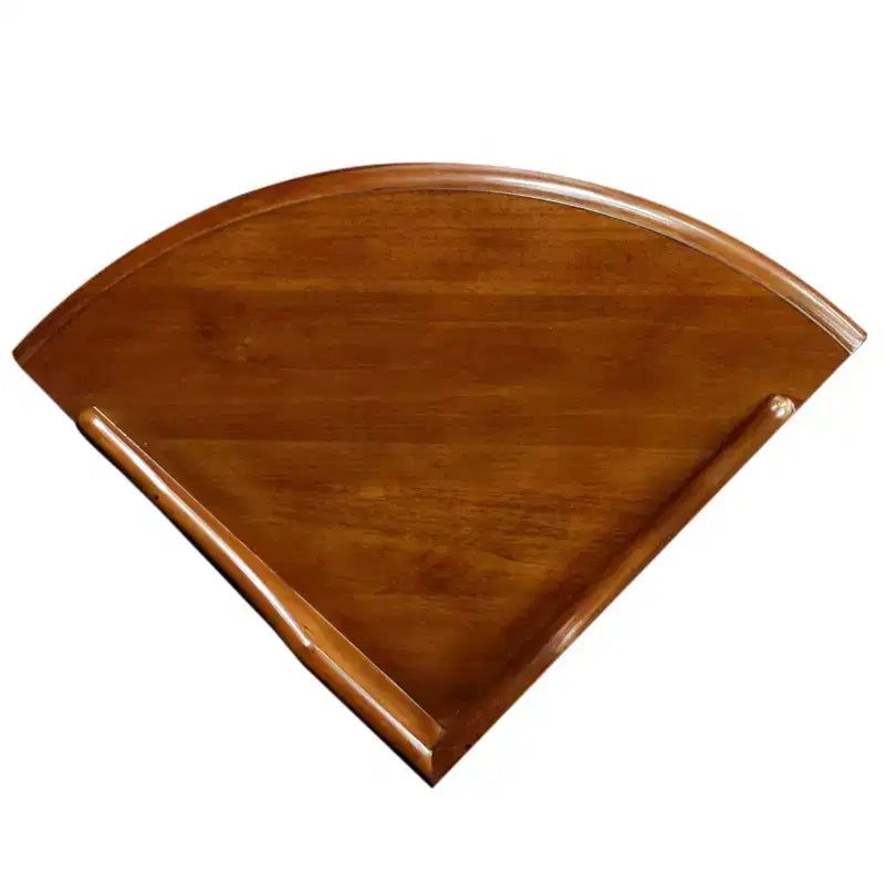 Table d'appoint d'angle triangulaire marron avec tiroir et étagère, pour 1