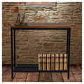 Console noire et marron pour 1 personne, style industriel