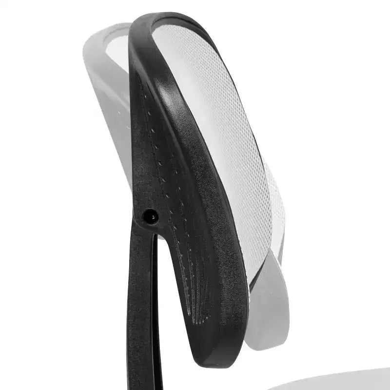 Fauteuil de bureau pivotant noir/gris/blanc en maille mi-dossier avec accoudoirs fixes, pour 1 personne