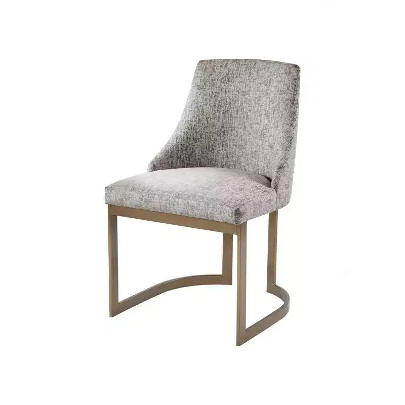 Chaise de salle à manger sans accoudoirs, dossier bas, crème/gris, lot de 2