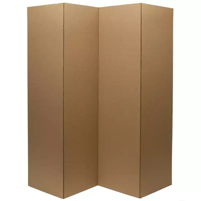Séparateur de pièce pliant 4 panneaux marron/blanc – 1 personne