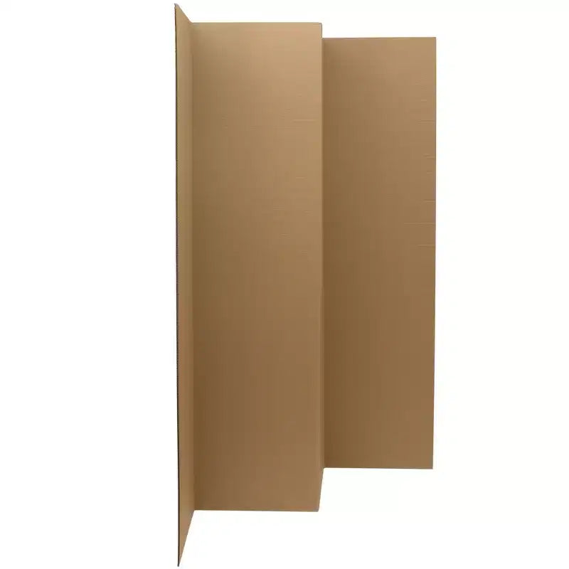 Séparateur de pièce pliant 4 panneaux marron/blanc – 1 personne