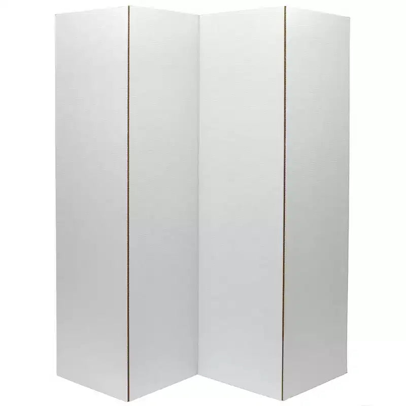 Séparateur de pièce pliant 4 panneaux marron/blanc – 1 personne