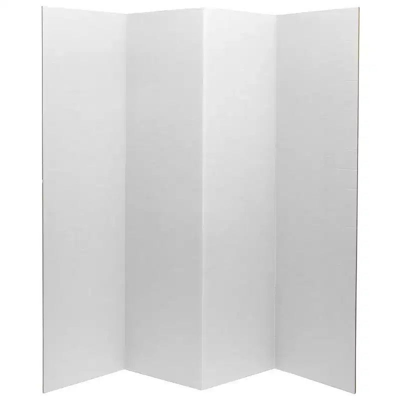 Séparateur de pièce pliant 4 panneaux marron/blanc – 1 personne