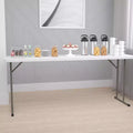 Table pliante rectangulaire blanche, 3 places, 1,8 m
