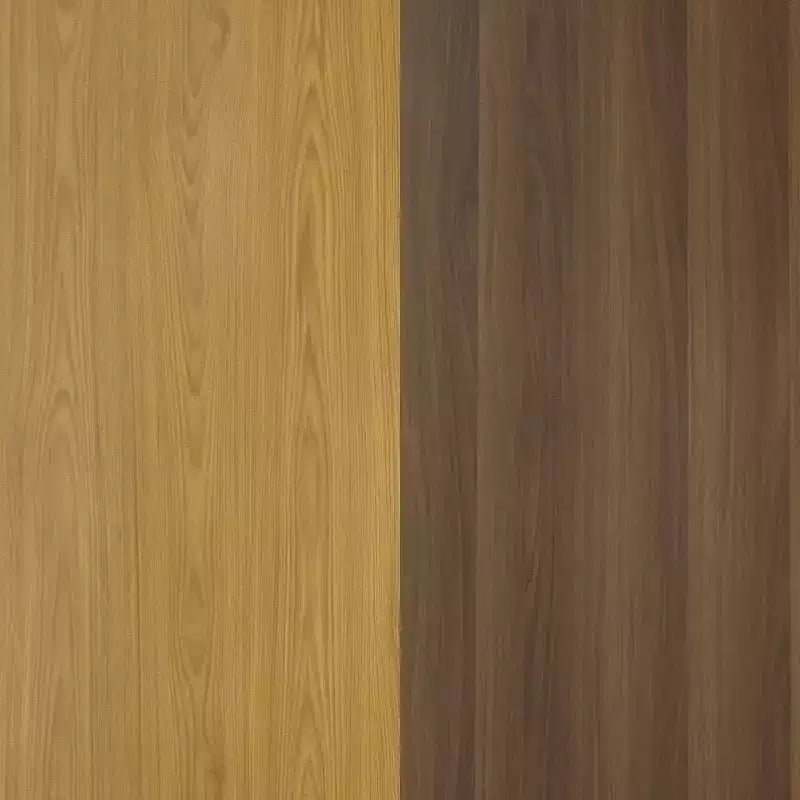 Dessus de table réversible carré de 30 po en stratifié, Noir/Acajou et Naturel/Noyer, 2 finitions, 1 personne