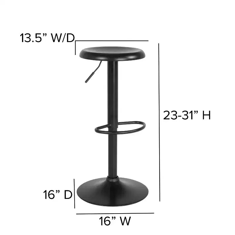 Tabouret de bar pivotant à hauteur réglable, sans dossier, 1 place