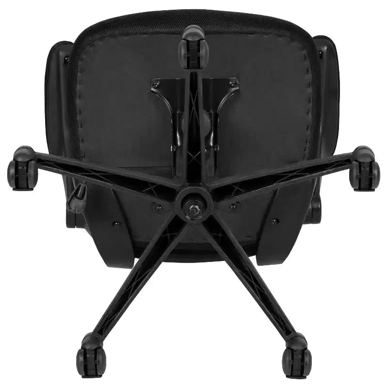 Fauteuil de bureau pivotant en maille à dossier mi-hauteur multicolore avec accoudoirs relevables, siège unique