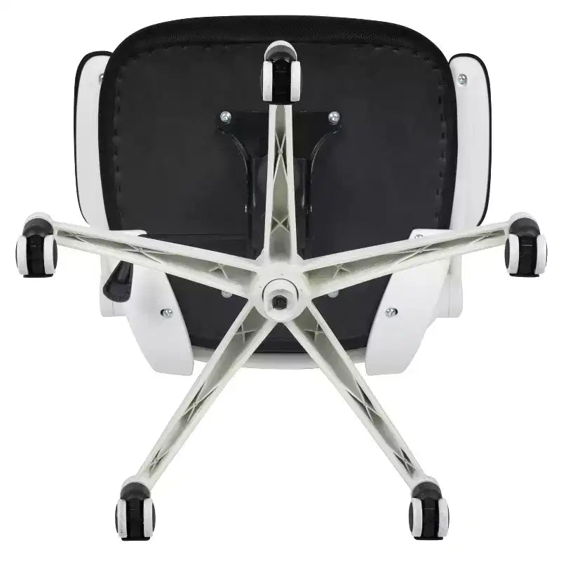 Fauteuil de bureau pivotant en maille à dossier mi-hauteur multicolore avec accoudoirs relevables, siège unique