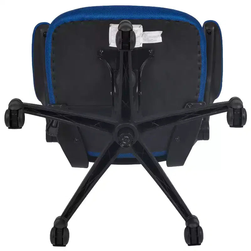 Fauteuil de bureau pivotant en maille à dossier mi-hauteur multicolore avec accoudoirs relevables, siège unique