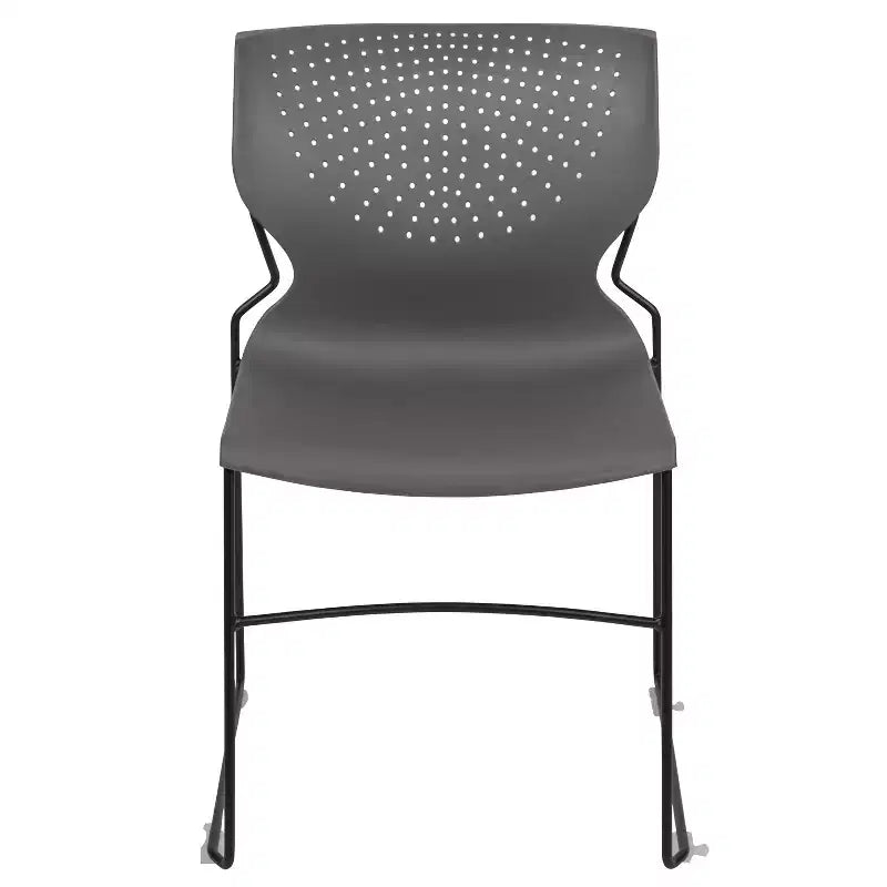Chaise visiteur empilable sans accoudoirs, siège unique – Noir / Gris / Bleu marine / Orange