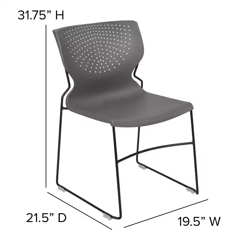 Chaise visiteur empilable sans accoudoirs, siège unique – Noir / Gris / Bleu marine / Orange