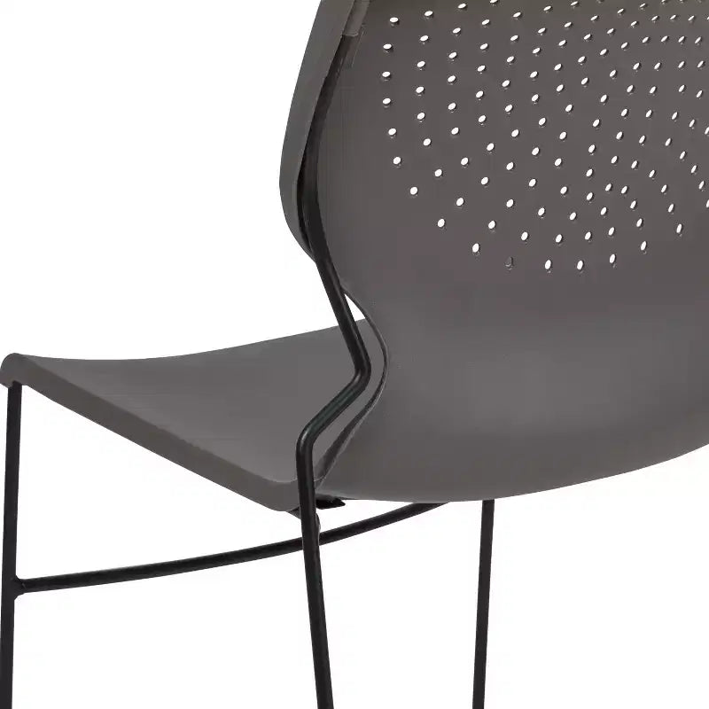 Chaise visiteur empilable sans accoudoirs, siège unique – Noir / Gris / Bleu marine / Orange
