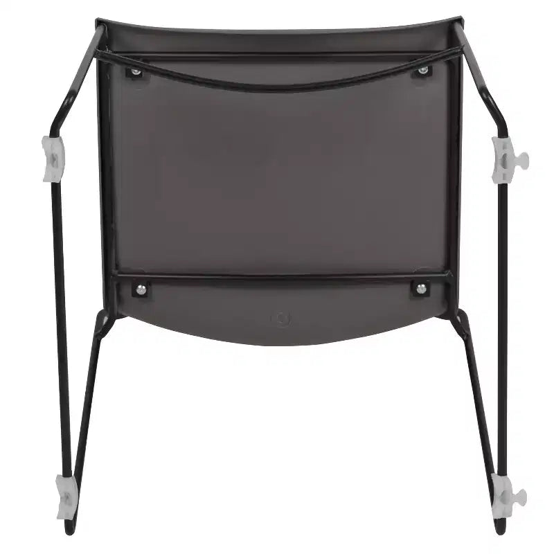 Chaise visiteur empilable sans accoudoirs, siège unique – Noir / Gris / Bleu marine / Orange
