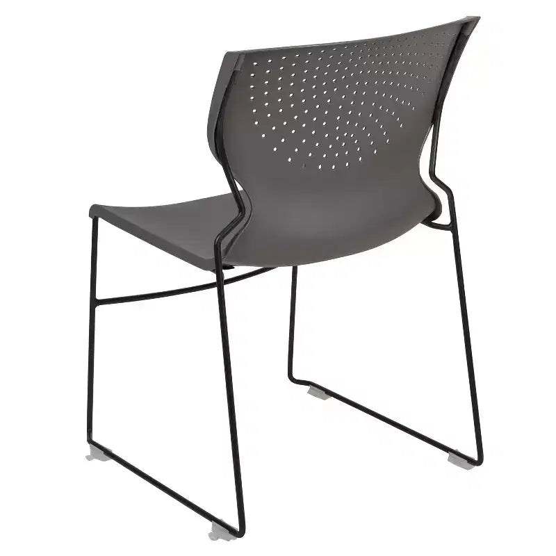 Chaise visiteur empilable sans accoudoirs, siège unique – Noir / Gris / Bleu marine / Orange