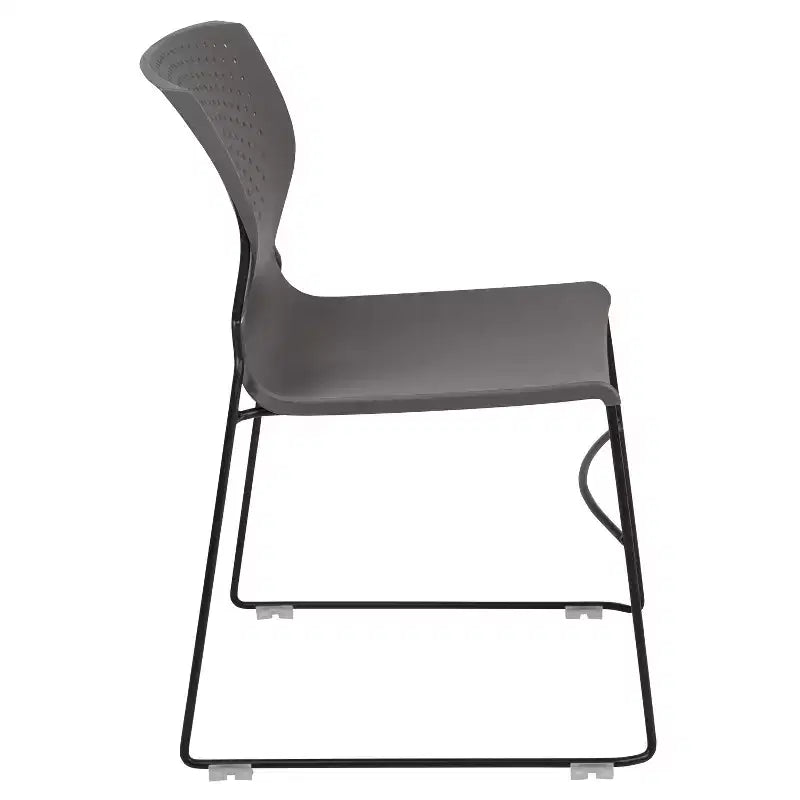 Chaise visiteur empilable sans accoudoirs, siège unique – Noir / Gris / Bleu marine / Orange