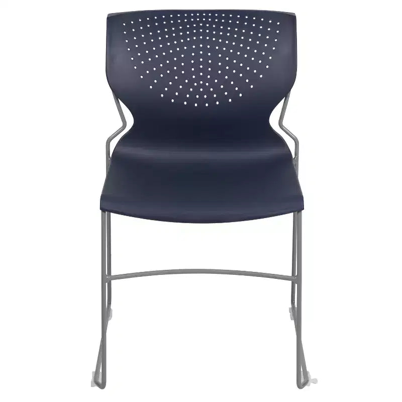 Chaise visiteur empilable sans accoudoirs, siège unique – Noir / Gris / Bleu marine / Orange