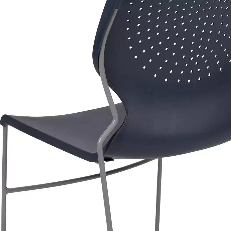 Chaise visiteur empilable sans accoudoirs, siège unique – Noir / Gris / Bleu marine / Orange