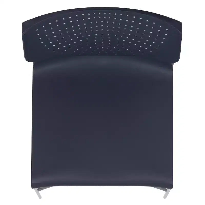 Chaise visiteur empilable sans accoudoirs, siège unique – Noir / Gris / Bleu marine / Orange
