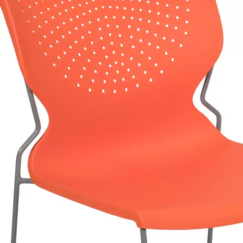 Chaise visiteur empilable sans accoudoirs, siège unique – Noir / Gris / Bleu marine / Orange