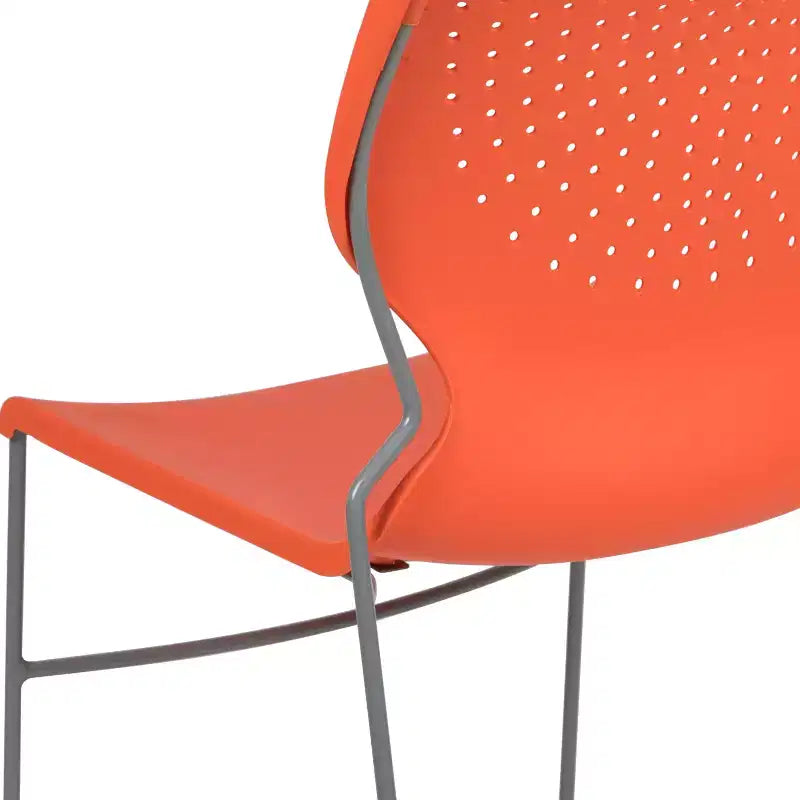 Chaise visiteur empilable sans accoudoirs, siège unique – Noir / Gris / Bleu marine / Orange