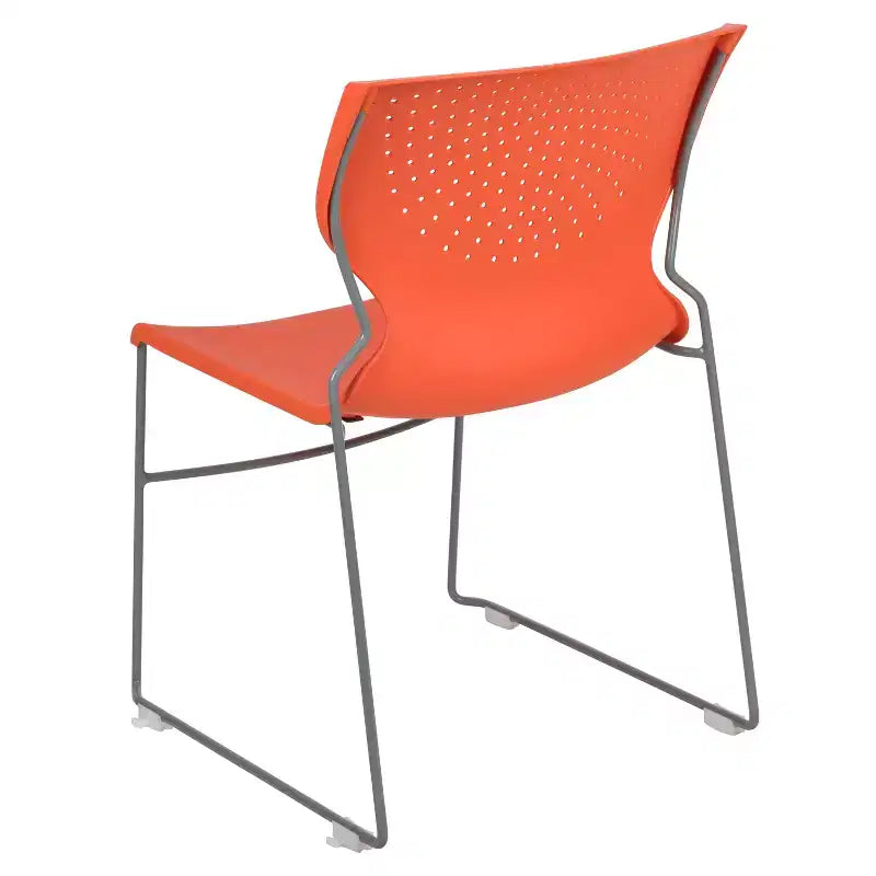 Chaise visiteur empilable sans accoudoirs, siège unique – Noir / Gris / Bleu marine / Orange