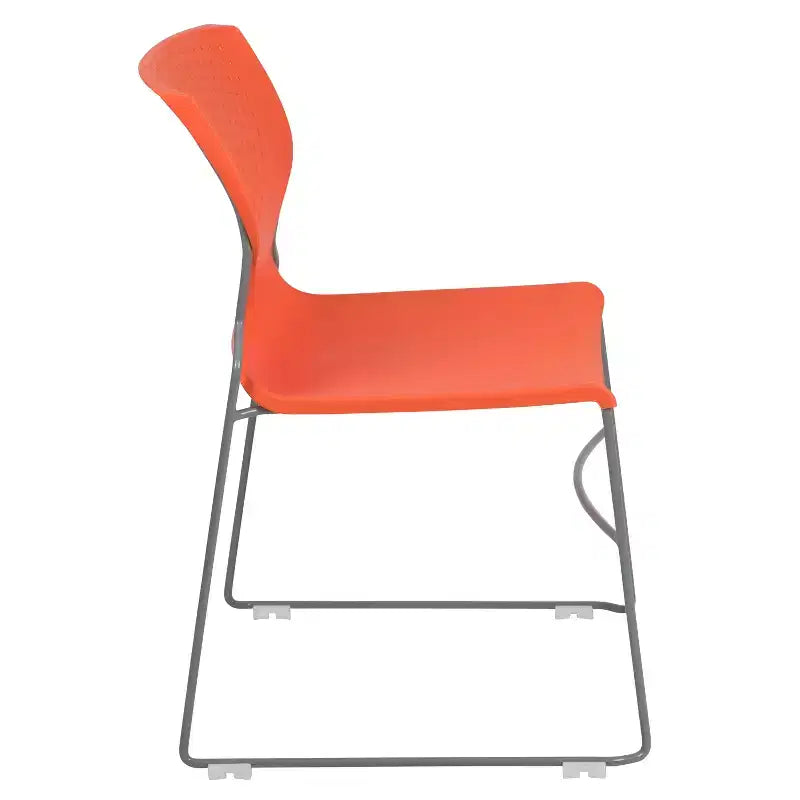 Chaise visiteur empilable sans accoudoirs, siège unique – Noir / Gris / Bleu marine / Orange