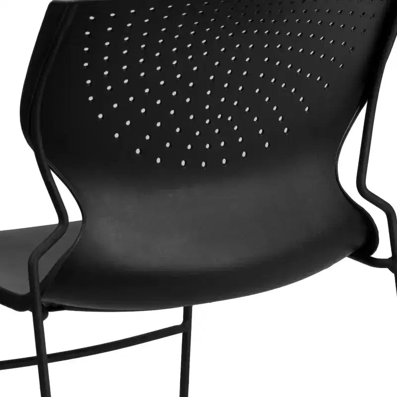 Chaise visiteur empilable sans accoudoirs, siège unique – Noir / Gris / Bleu marine / Orange