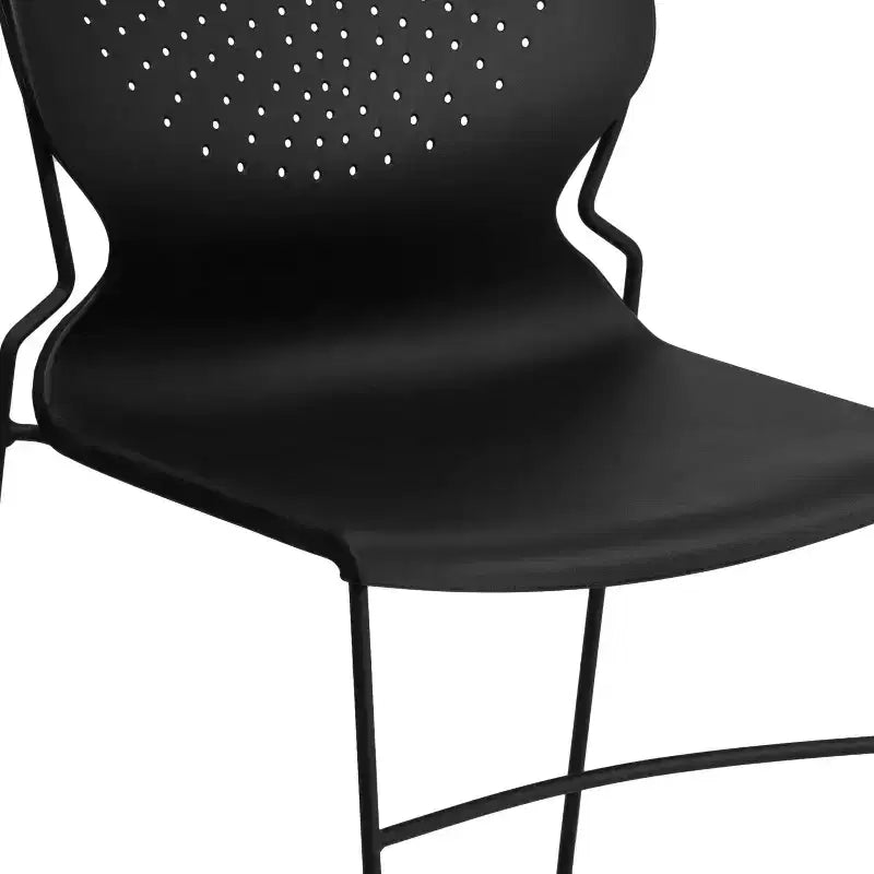 Chaise visiteur empilable sans accoudoirs, siège unique – Noir / Gris / Bleu marine / Orange