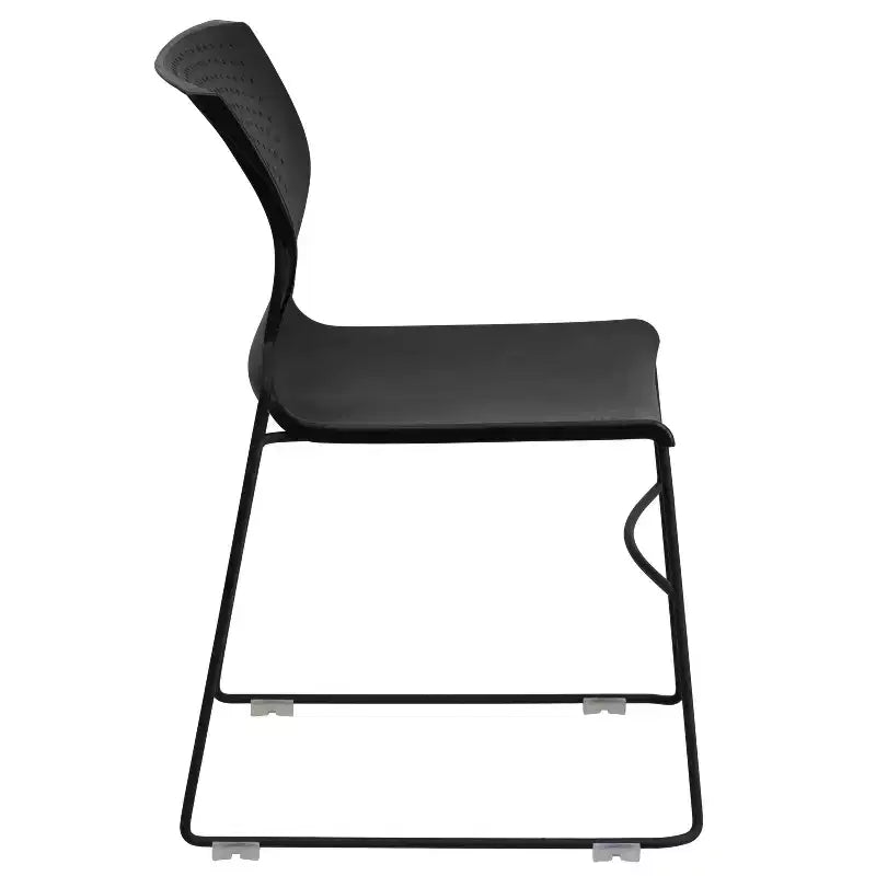 Chaise visiteur empilable sans accoudoirs, siège unique – Noir / Gris / Bleu marine / Orange