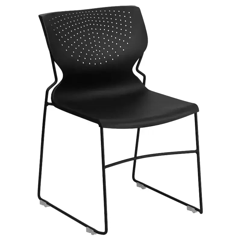 Chaise visiteur empilable sans accoudoirs, siège unique – Noir / Gris / Bleu marine / Orange