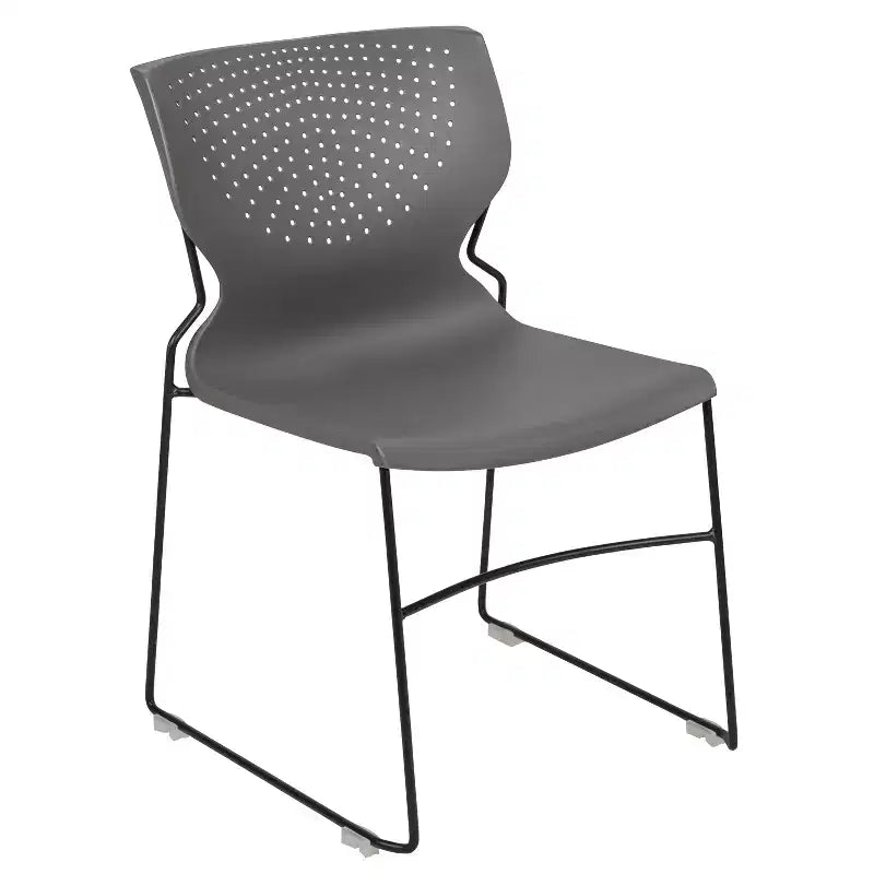 Chaise visiteur empilable sans accoudoirs, siège unique – Noir / Gris / Bleu marine / Orange