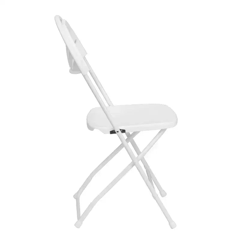 Chaise pliante en plastique avec dossier en éventail, lot de 2 – Noir / Bleu / Bordeaux / Anthracite / Blanc