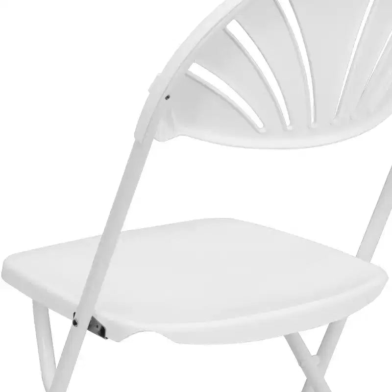 Chaise pliante en plastique avec dossier en éventail, lot de 2 – Noir / Bleu / Bordeaux / Anthracite / Blanc