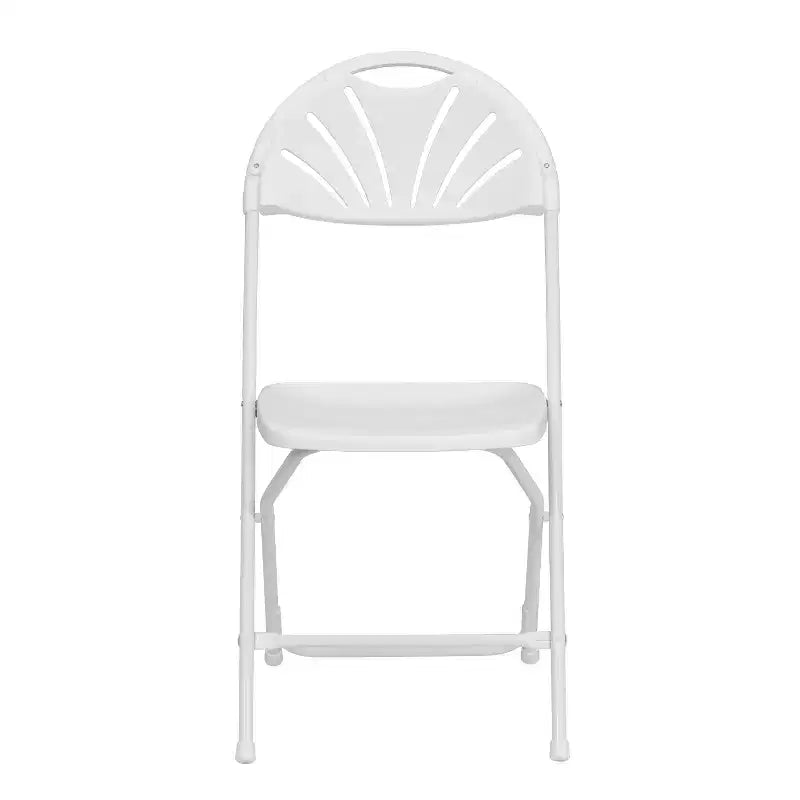 Chaise pliante en plastique avec dossier en éventail, lot de 2 – Noir / Bleu / Bordeaux / Anthracite / Blanc